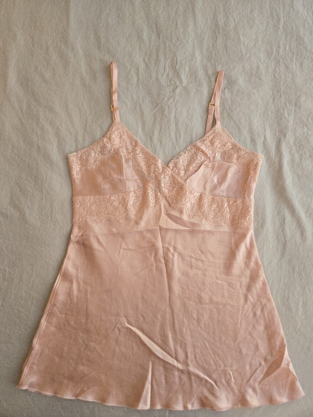 Express Ballet Pink Stretch Silk Lace Trim 90s Y2K Bustier Seam Cami Tank EB5